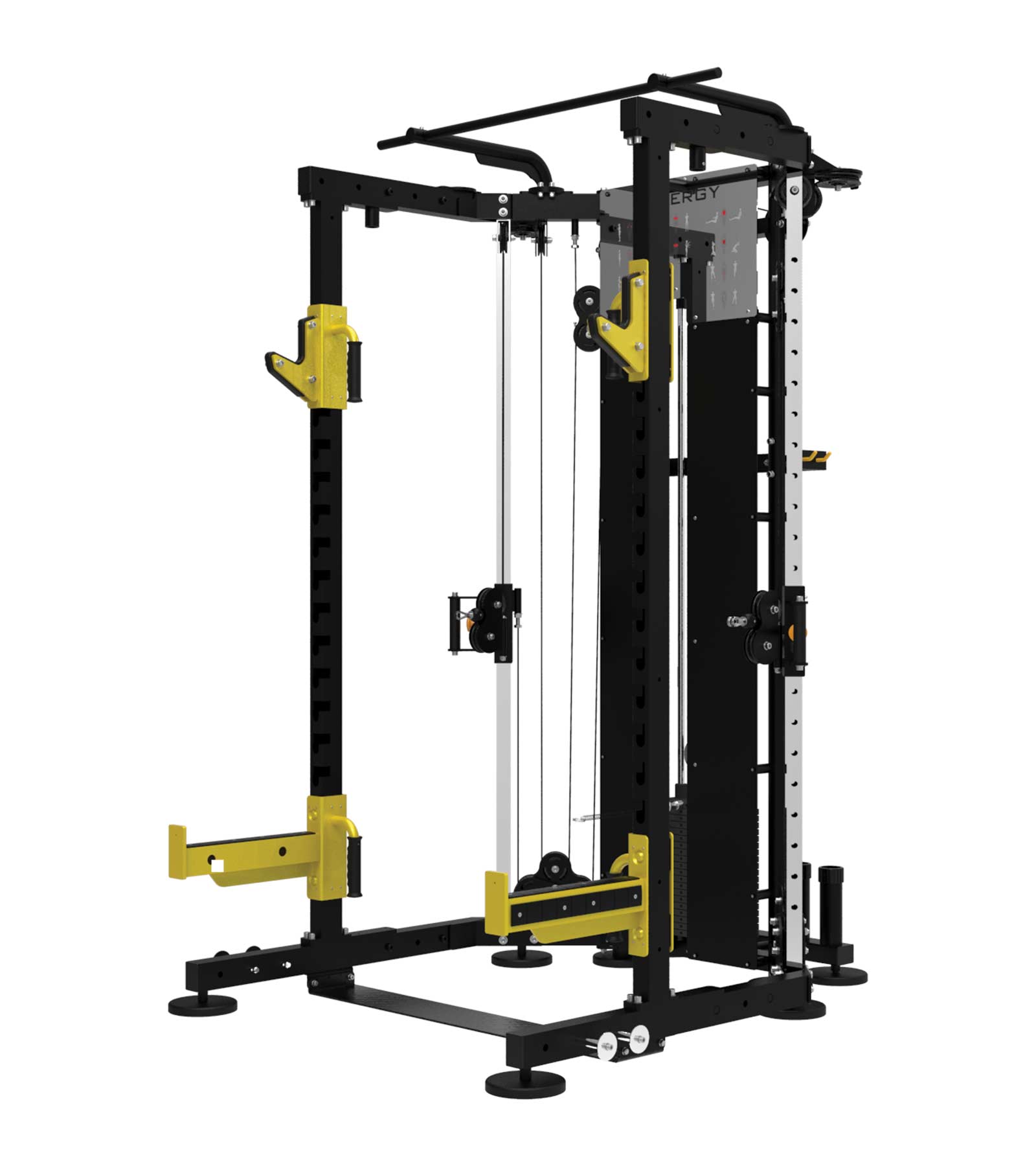Essentials Dual Adjustable Pulley w/Power Rack | Multi